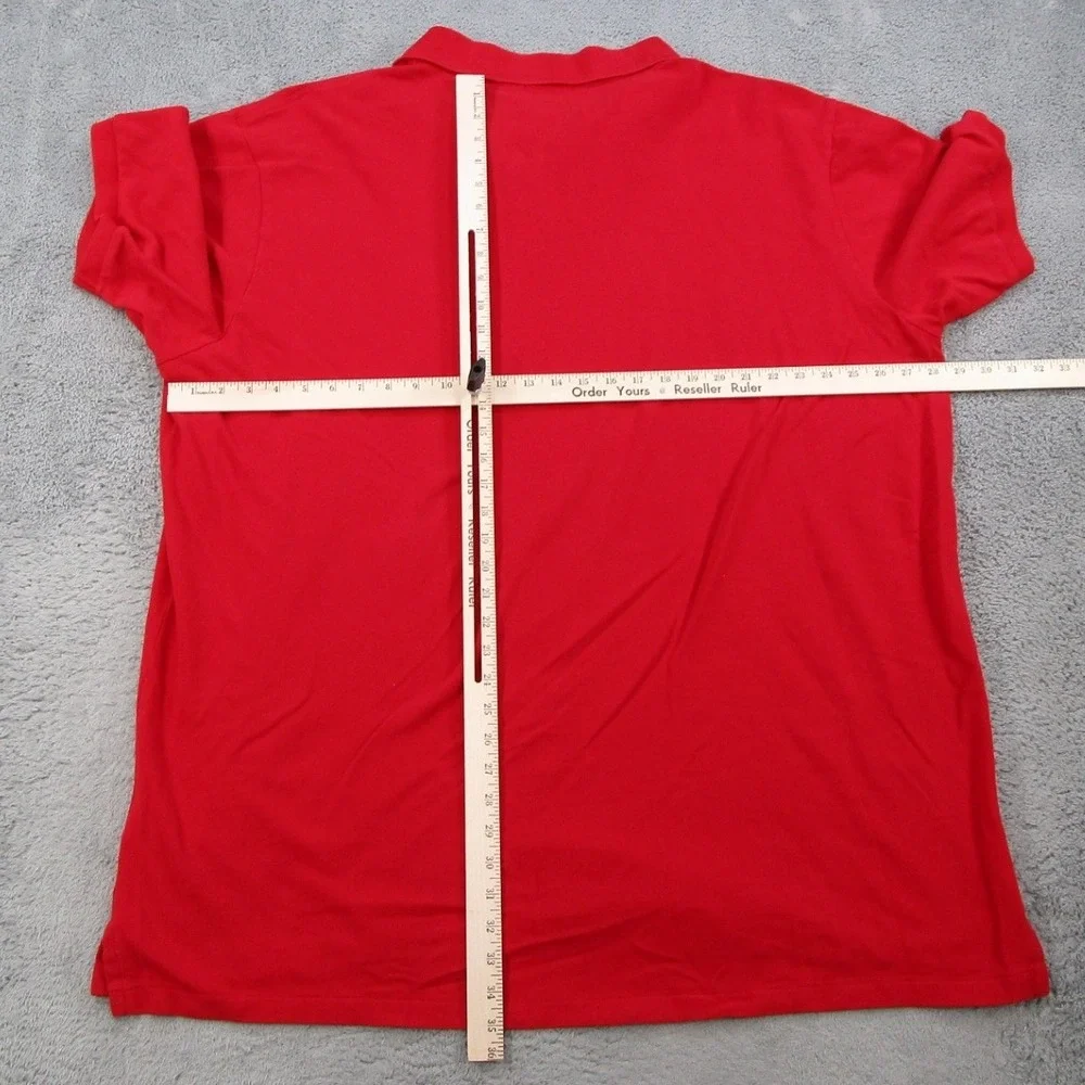 Polo Ralph Lauren Mens 4XLT Red Cotton Pique Short Sleeve Pony Logo Polo Shirt